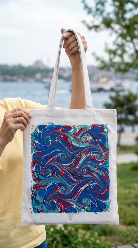 Ebru Bez Çanta Sanat Atölyesi: kurumsal seanstan bir kare